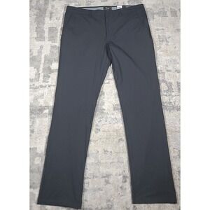 NWT FLX Men's BLACK Premium Slim Flat Front Comfort Waistband Pants SZ 38X32